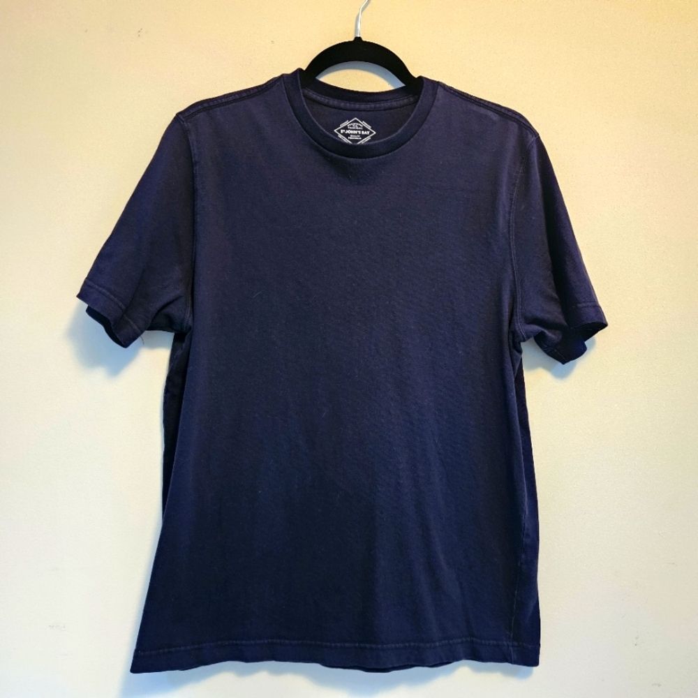 St. John's Bay Black Short Sleeve Tee Classic Design